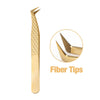 Fadvan Tweezers for Lashes Extension Fiber Tips Stainless Steel Makeup Tweezers Anti-static Free Print Your Logo