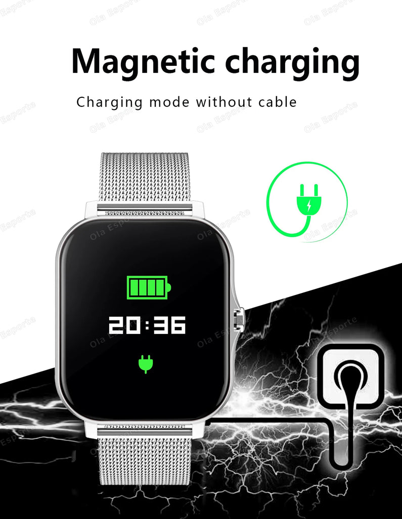 2025 Smart Watch 2.01 Inch HD Display Bluetooth Call Message Preview Sport Modes DIY Dial Weather Forecast Watches For Men Women