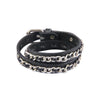 Punk Hip Hop Rock PU Leather Bracelet Unisex Trendy Chain Skull Pentagram Rivet Bracelet Party Jewelry Accessories