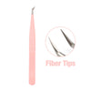 Fadvan Tweezers for Lashes Extension Fiber Tips Stainless Steel Makeup Tweezers Anti-static Free Print Your Logo