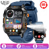 LIGE New Outdoor Military Smart Watch Men 420mAh LED Flashlight Heart Rate Sleep Health Monitoring Sport Fitness Smartwatch 2025