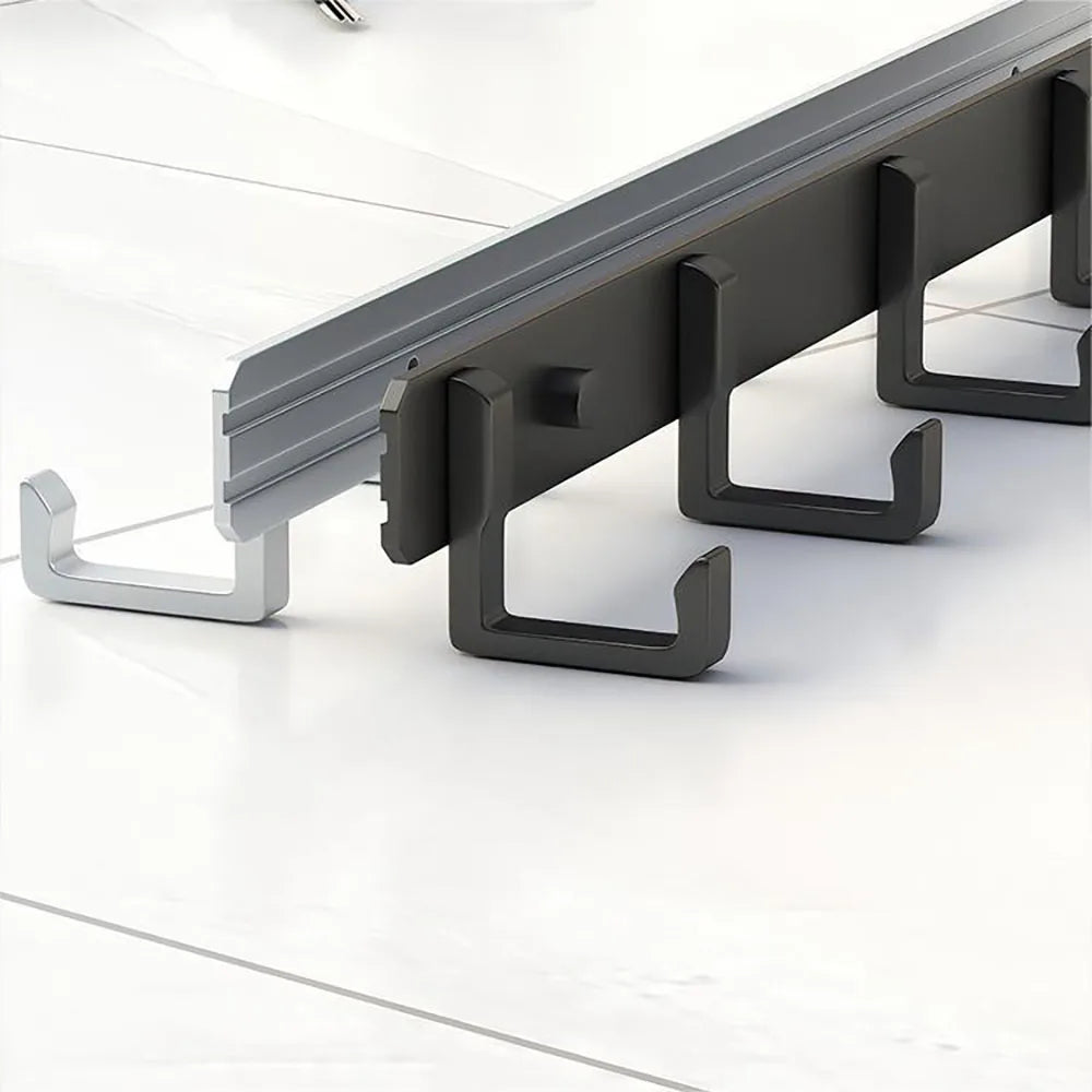 Punch-free wall-mounted living room clothes hanger load-bearing hook towel bathroom wall strong adhesive hanger