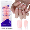 240/120Pcs Colorful French Short Square False Nails Full Cover Fake Nail Tip Extension Acrylic Wearable Ballerina Press on Nails