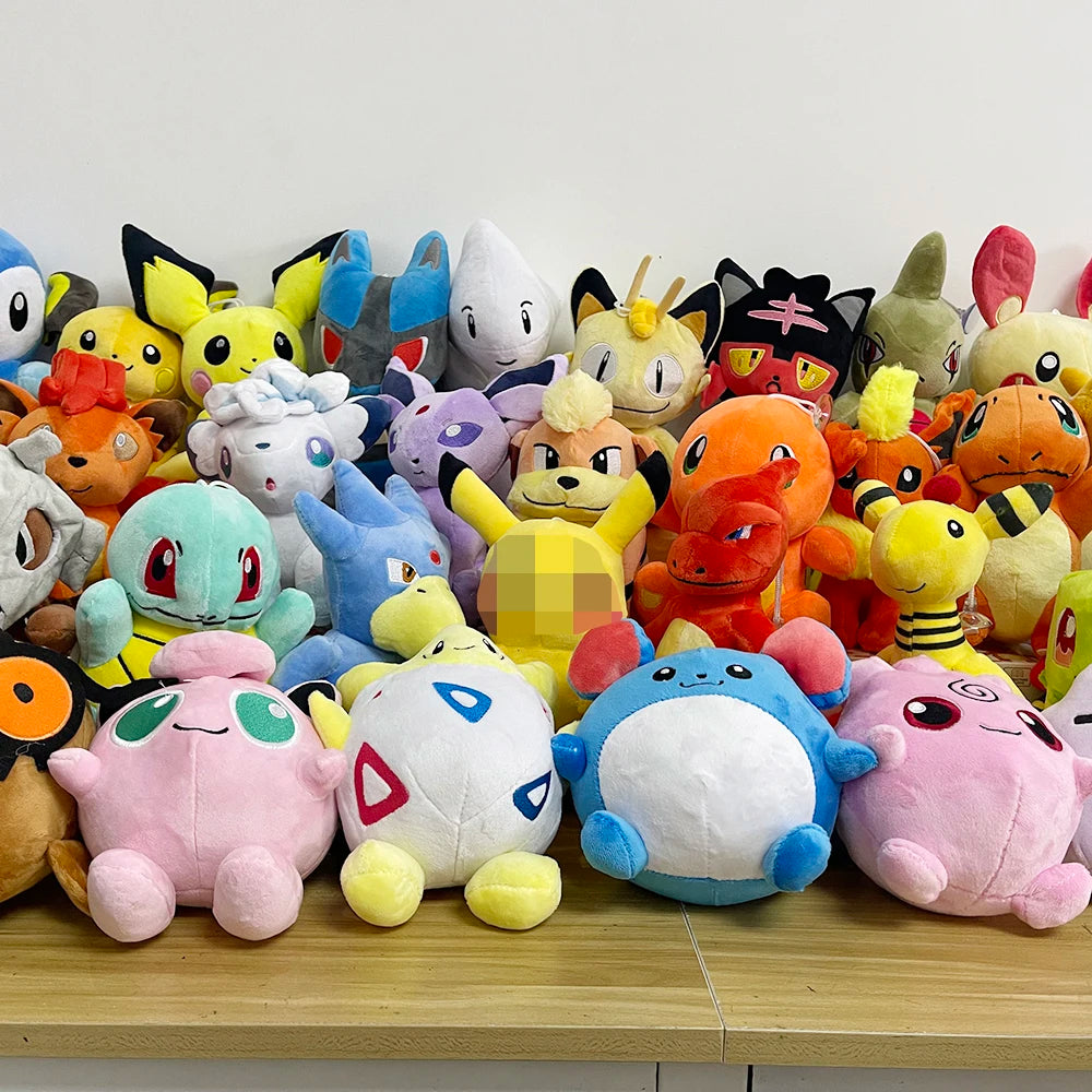 Pokemon Plush Toys Colorful Black Pikachu Aerodactyl Dragonite Charmeleon Lapras  Peluche Charizard Gengar Mewtwo Stuffed Doll