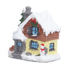 Christmas Decorations Winter Snow Christmas Houses Miniature Indoor Village Building Santa Houses Decor with Warm LED Light