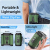 Waist Fan Mini Rechargeable Portable Fan with 10000mAh Power Bank USB Fan Wireless Fan for Sports Outdoor Working