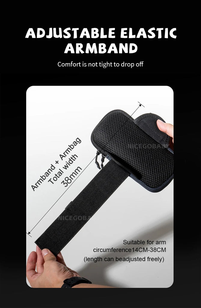 Phone Arm Bag with Headphone Jack Waterproof Breathable Sports Running Bag Gym Mobile Phone Holder