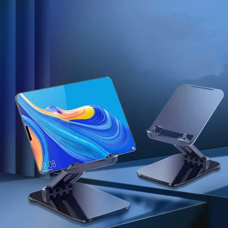 Muzisn Universal Foldable Desk Phone Holder Mount Stand For iPhone 12 13 14 15 16 Phone Holder Tablet Desktop Metal Holder