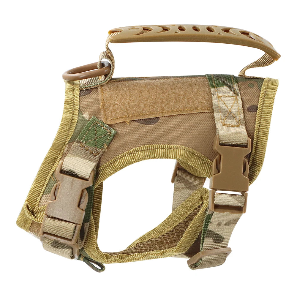 Tactical Cat Harness Adjustable Puppy Vest For Military Small Dogs Harnesses withControl Handle Walking Training Cat Accessories