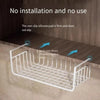 1pc White/Black Hanging Net Basket Iron Material Large Capacity Hanging Under Cabinet Wall Wardrobe Storage Basket Kitchen Tools