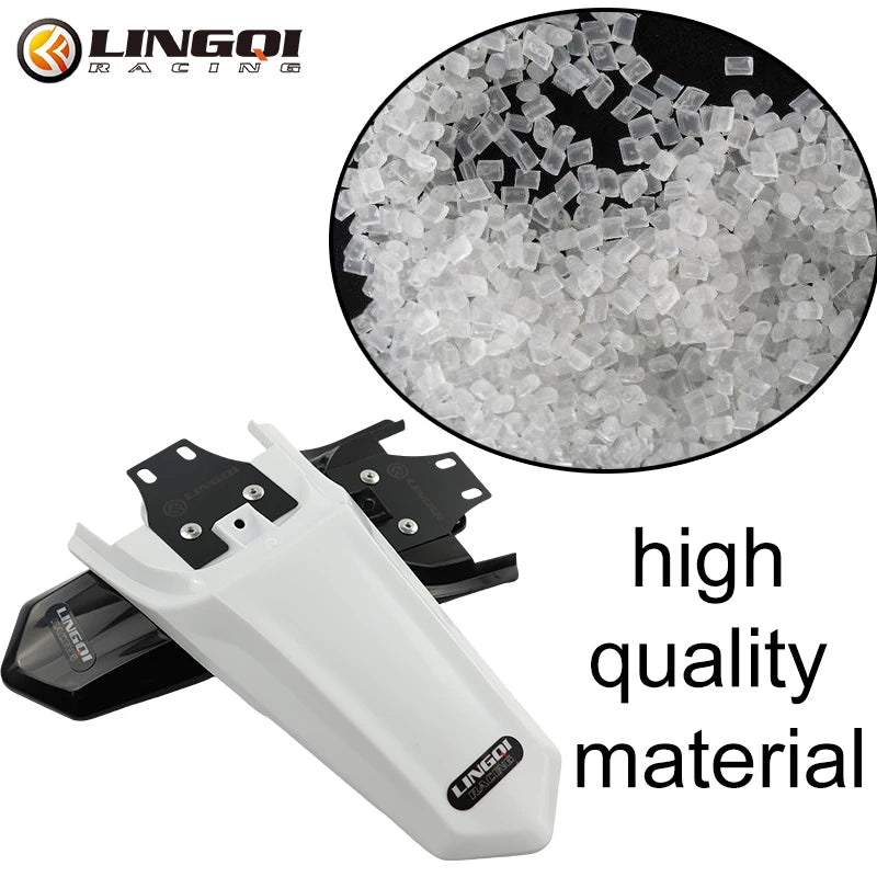LINGQI RACING  Motorcycle Rear Wheel Fender Cover Mudguard Plastic Protection Guard For Light Bee  Electric Bike