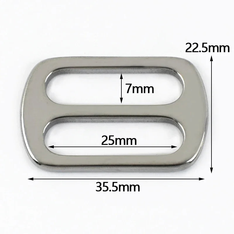 2-10Pcs 20-38mm Stainless Steel Bag Strap Buckles Tri-Glide Slider Ring Buckle Garment Belt Clip Clasp Adjuster Hook Accessories