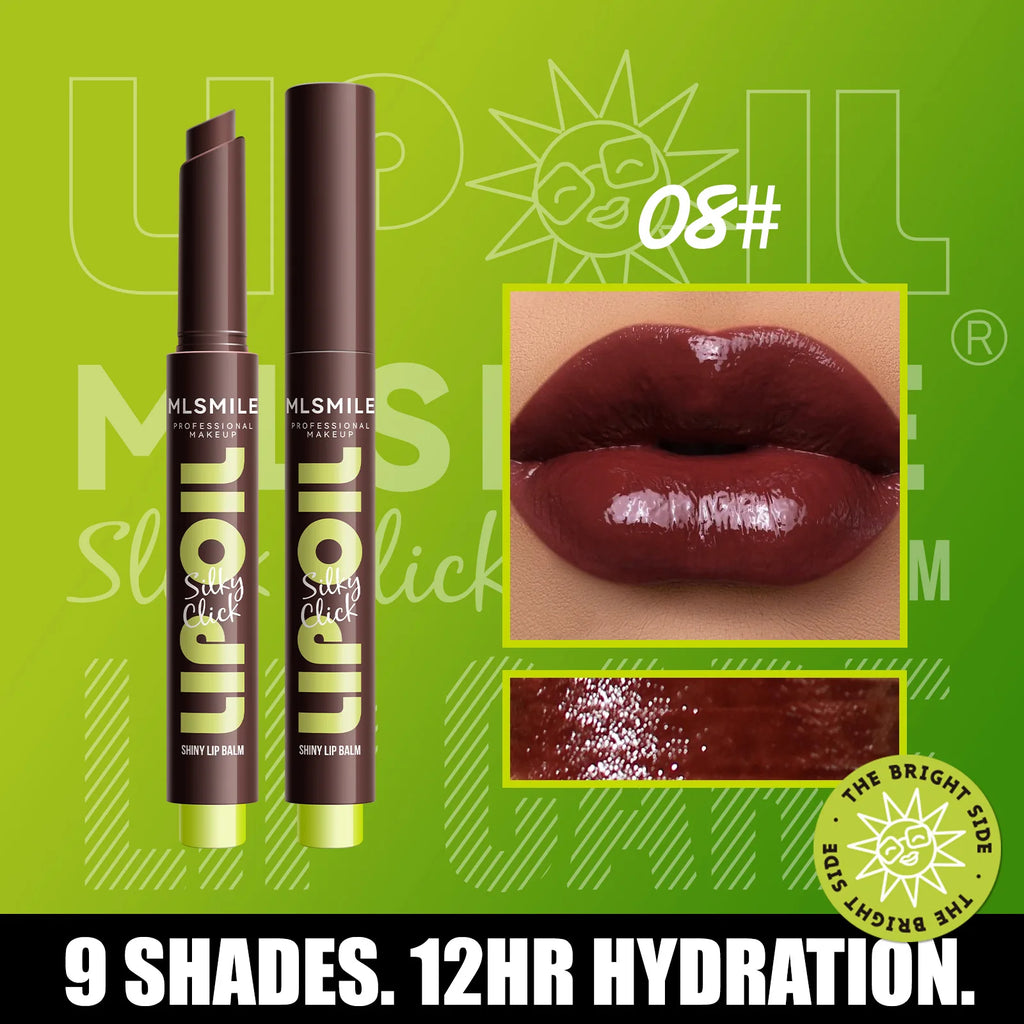 MLSMILE multi-color Silky Click Lip Care Hydrating Lip Gloss with Radiant Mirror HIGH-Shine, Effortless Press Long-Lasting SEXY
