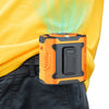 Portable Waist Fan 4000mAh Rechargeable Hanging Neck Fan Personal Wearable Belt Clip Fan with LED Flashlight for Outdoor Camping