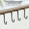 Stainless Steel Double S Hook Free Punch Wall Hanging Bathroom Kitchen Door S Hook Towel Storage Rack