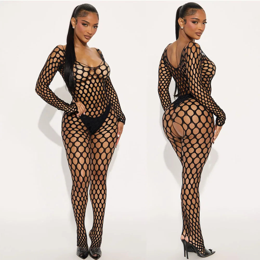 Sexy Lingerie for Women Naughty Fishnet Lingerie Set Bodysuit Outfits Teddy Erotic Mesh Women’s Lingerie