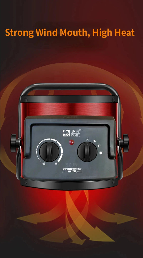 3000W Portable Electric Space Heater with Fan Adjustable Thermostat  2 Heat Settings + Fan Mode Overheat & Tip-Over Protection