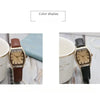 Watch for Women Small Ladies Wristwatches Brown Retro Vintage Leather Bracelet Watch Black Quartz Wristwatches Reloj Mujer
