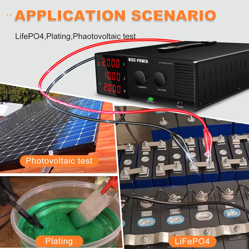 NICE-POWER DC Power Supply Variable 60V 50A, 1200W-3000W High Power Benchtop Power Supply Adjustable Switching Voltage Regulator
