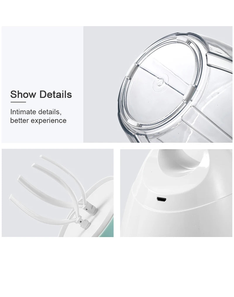 Household Automatic Whisk Electric Milk Frother Whipped Cream Mixer USB Rechargeable Food Blender Whisk Wireless Stand Mixer