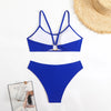 Sexy Woman Swimsuits 2025 Summer Swimwear Women's Bikinis for Female Two Pieces Beach Wear Solid Color Bikinis Set Bathing Suit