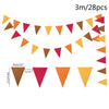 Autumn Leaves Maple Garlands Round Paper Thanksgiving Banner String Home Birthday Party Holiday DIY Wall Fireplace Hanging Decor