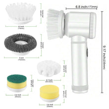 Laai beeld in Galery-kyker, New Wireless Electric Cleaning Brush 5 in 1 Housework Kitchen Dishwashing Brush Bathtub Tile Professional Cleaning Brush