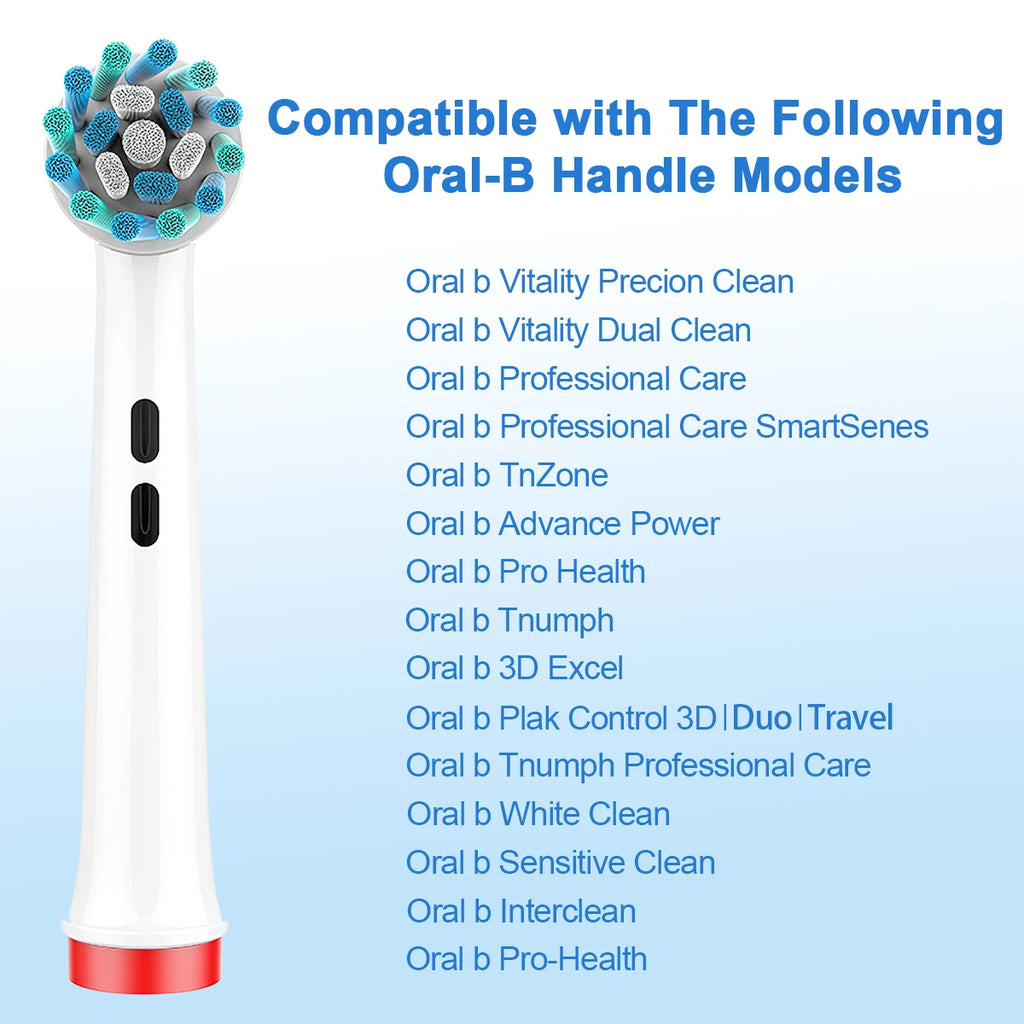 Toothbrush Heads for Oral B Sensitive Clean Professional Care: 500, Triumph Professional Care: 9000, Sensitive Clean - Mighty Dollars