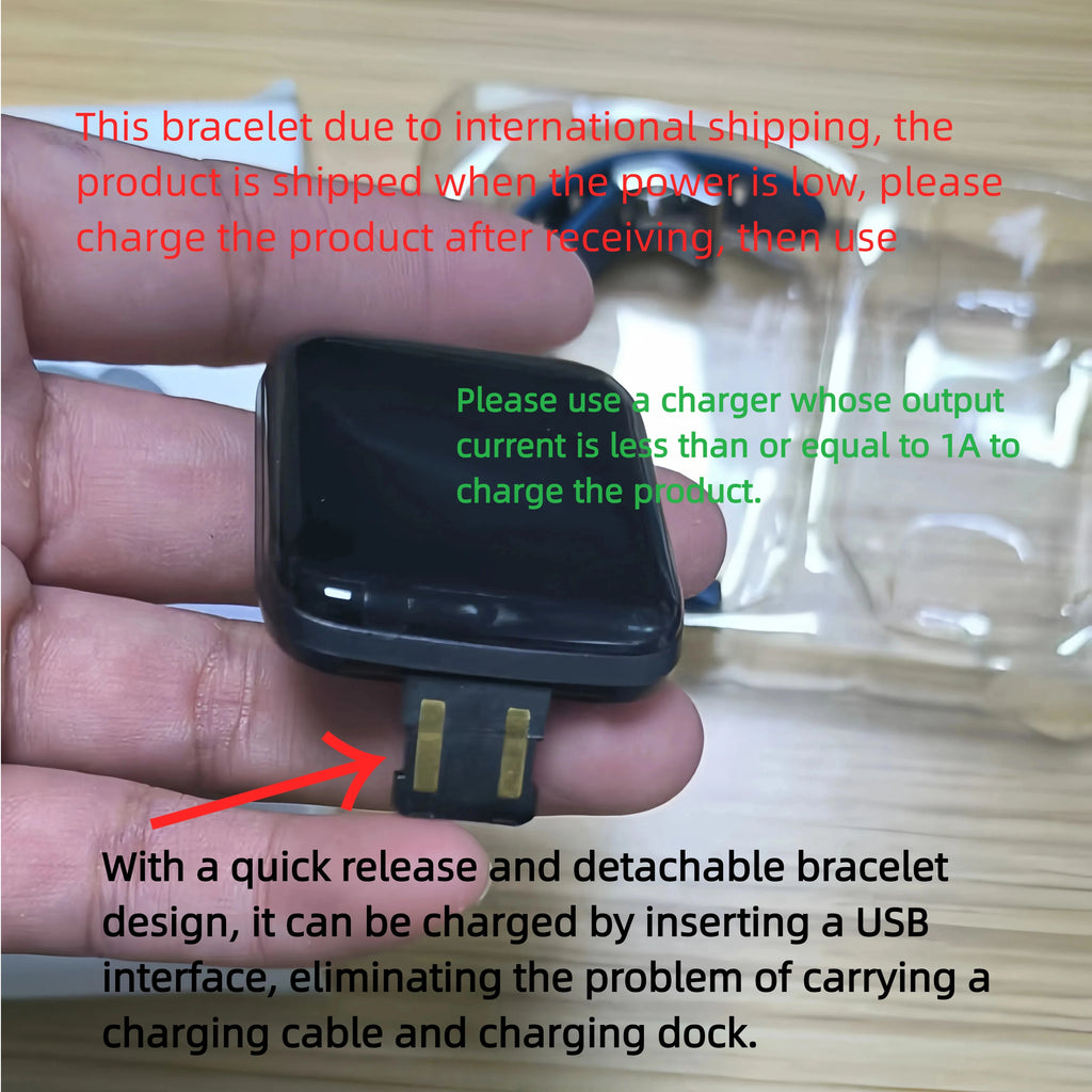 PHONEPACE Smart Fitness Tracker Bracelet with Color Screen Health Reminders Exercise Step Counting Information Notifications