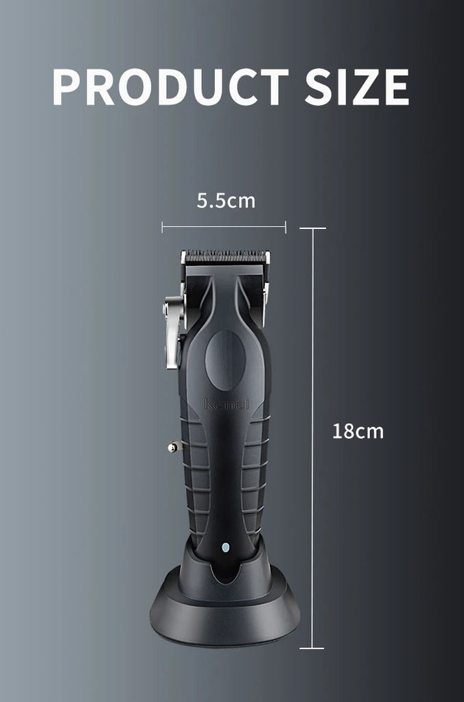 Kemei 2299 Barber Cordless Hair Trimmer 0mm Zero Gapped Carving Clipper Detailer Professional Electric Finish Cutting Machine
