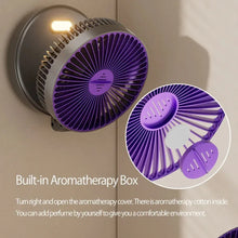 Load image into Gallery viewer, Foldable Desktop Fan Mini  Wall-Mounted Fan With Warm Night Light Rechargeable 4 Gears Adjustable Portable Air Circulation Fan - Mighty Dollars