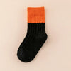 Winter Children Home Sleeping Socks  Indoor Socks Patchwork Color  Socks Mid Tube Socks Striped Socks Floor Socks