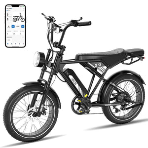 RCB 20'' E Bike, Electric Mountain Bike for Adults, Commuting Electric Bike with Removable 48V 15Ah Battery & APP, Range 40-60KM