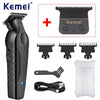 Kemei 2299 Barber Cordless Hair Trimmer 0mm Zero Gapped Carving Clipper Detailer Professional Electric Finish Cutting Machine