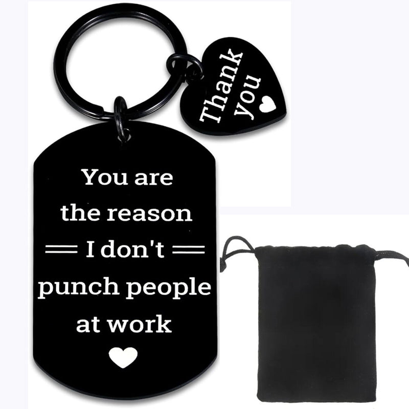 Thank You Appreciation Best Friend Gift for Women Work Bestie Funny Coworker Keychain for Retirement Leaving Farewell Colleagues