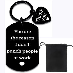 Thank You Appreciation Best Friend Gift for Women Work Bestie Funny Coworker Keychain for Retirement Leaving Farewell Colleagues