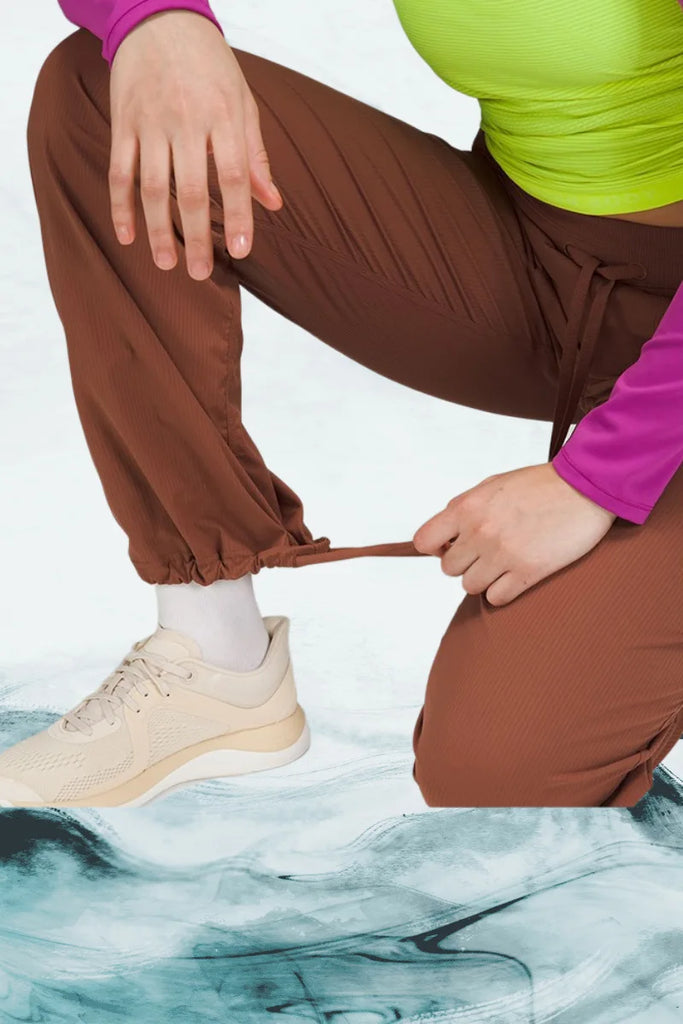 Women's New Folded Yoga Pants Super Soft Loose Micro Horn Fitness Commuter Leisure Sports cropped pants