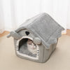 1PC Gray Detachable Cat House Semi-Enclosed Four-Season Universal Pet Nest Small Pet Shelter Washable Pet Supplies