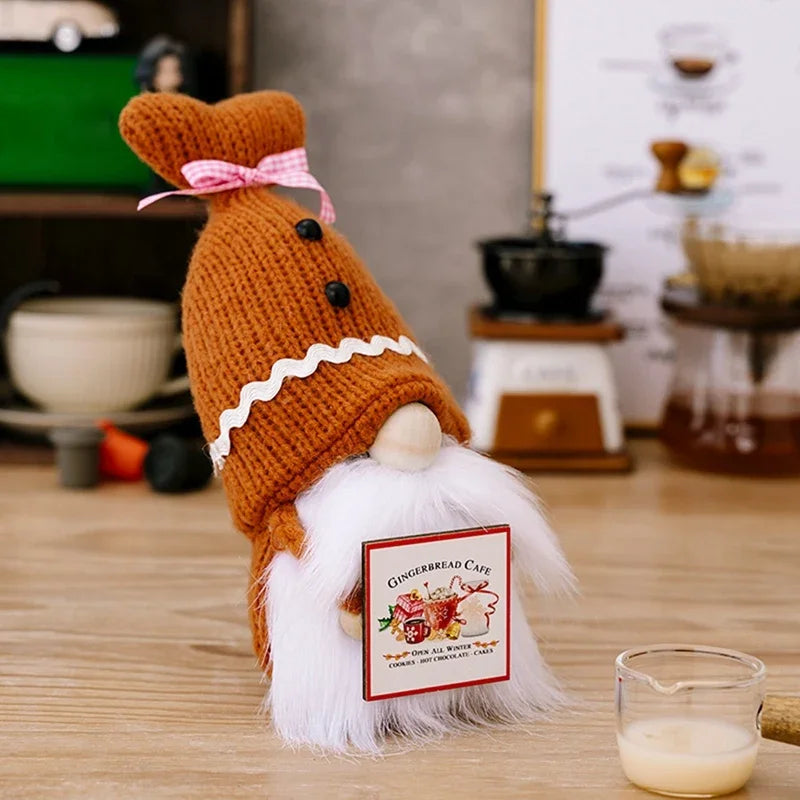 Knitted Christmas Gnome Plush Faceless Doll Forest Old Man Gnome Natal Ornament Christmas Decorations Home Navidad New Year Gift