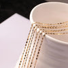 40-75cm 18k Gold Color Charm 2mm Flat Chain Necklaces For Women Men Luxury Fashion Party Wedding Jewelry