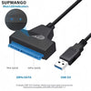 USB 3.0 to SATA Adapter Cable for 2.5" HDD/SSD – 6Gbps High-Speed Data Transfer – SATA III (22-Pin) Hard Drive Converter