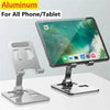 Muzisn Universal Foldable Desk Phone Holder Mount Stand For iPhone 12 13 14 15 16 Phone Holder Tablet Desktop Metal Holder