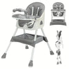 Foldable Baby High Chair 6 Months Plus, with Large Antislip Pad & ToyRack, Easy to Clean Feeding , E500