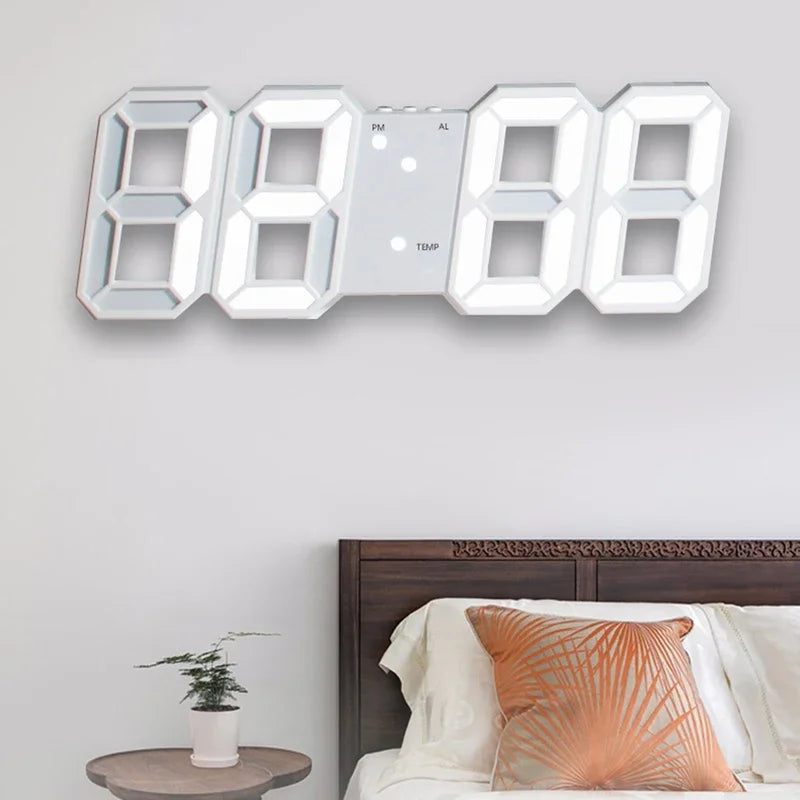 Digital Wall Clock, Desktop Clock, Home Decor, Indoor LED Table Clock, Living Room Wall Clock