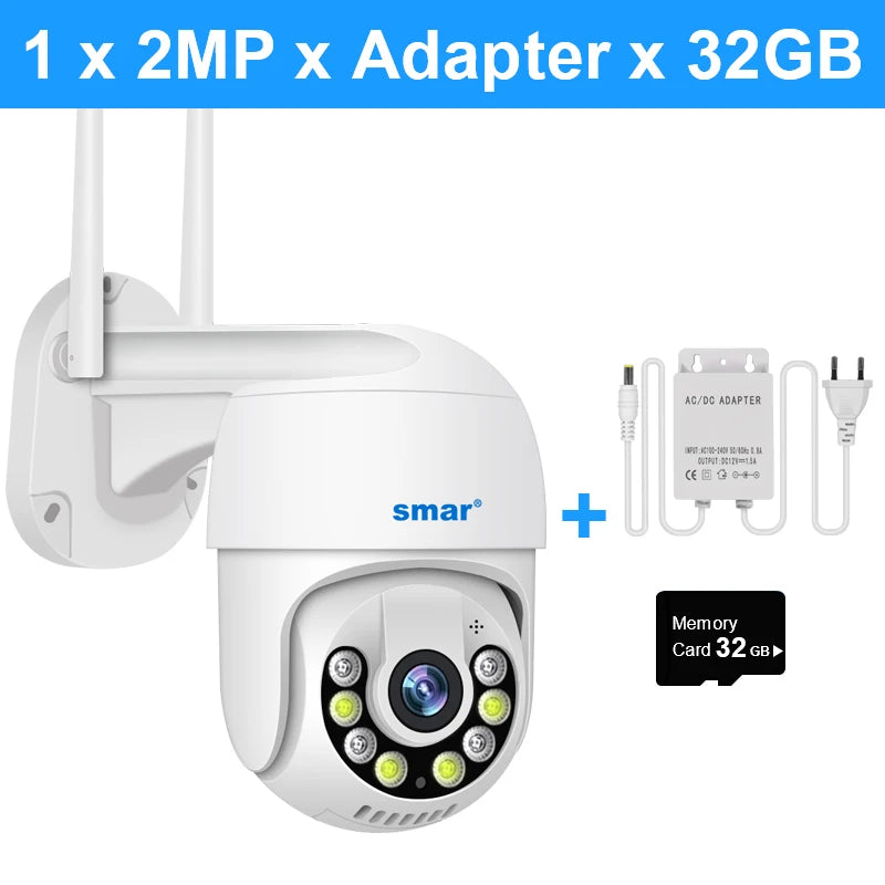 Smar 1080P Cloud Storage Wireless PTZ IP Camera Speed Dome CCTV Security Cameras Outdoor ONVIF Two Way Audio P2P Camera WIFI