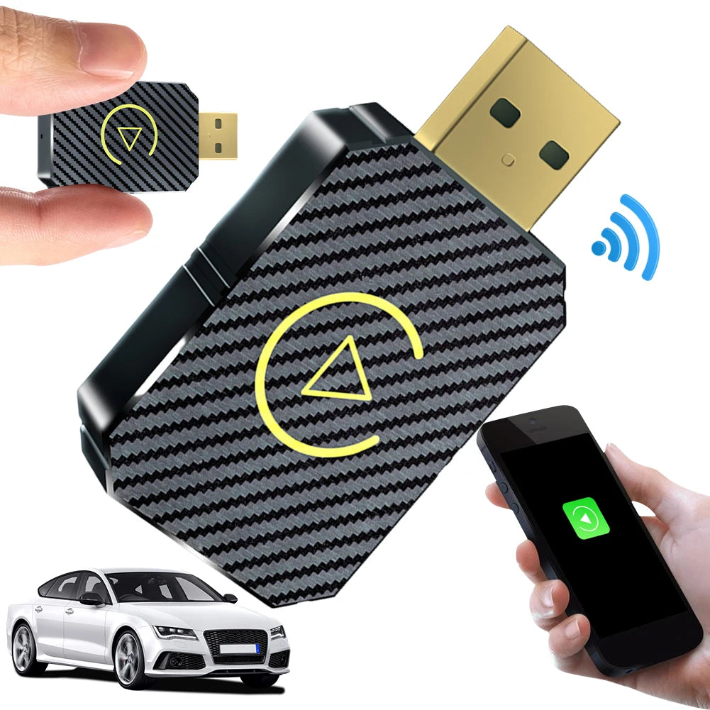 ﻿ 1-5Pcs 2in1 MINI Q1M Wireless CarPlay Android Auto Adapter BT5.0 WiFi Fast Connection Wireless Adapter Smart Mini Box USB