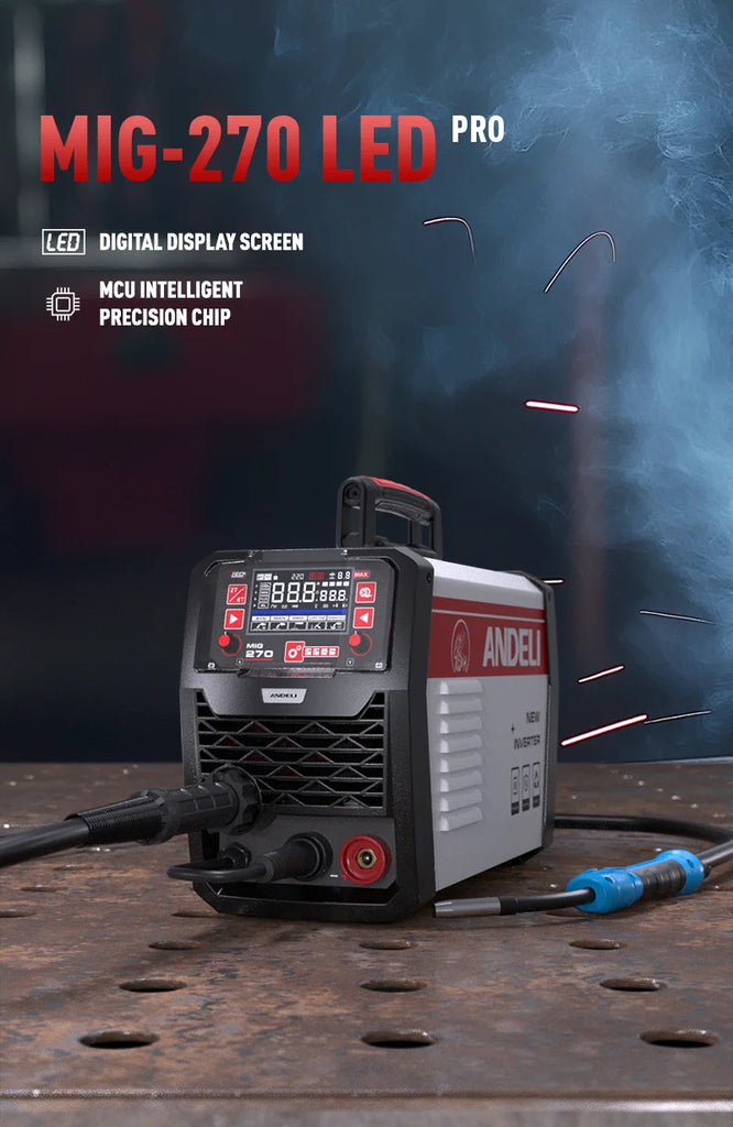 ANDELI 220V MIG Welding Machine 4 in 1 200A IGBT Inverter Semi-Automatic Welding MIG LIFT TIG MMA Aluminum Welder Gas/Gasless