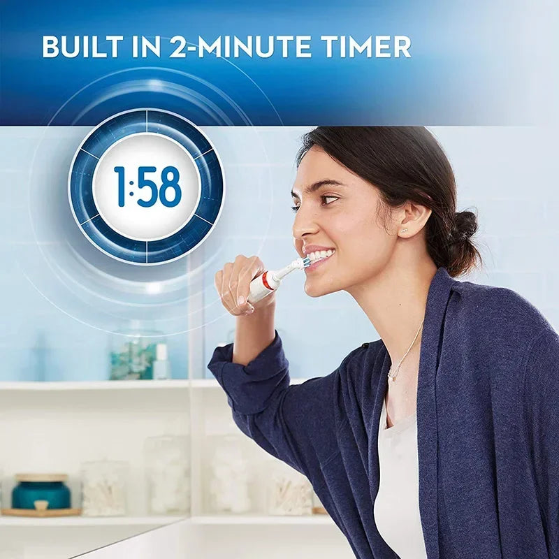 Oral B Pro 4000 Electric Toothbrush Rechargeable 3D Visible Pressure Sensor 4 Modes Sonic Tooth Brush for Adults Oral Cleaning