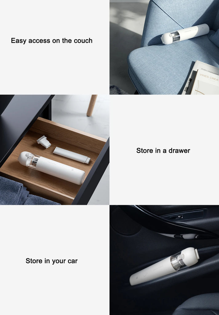 2025 NEW XIAOMI MIJIA Portable Handheld Vacuum Cleaner For Home Car Mini Wireless Dust Catcher Collector 13000PA Cyclone Suction