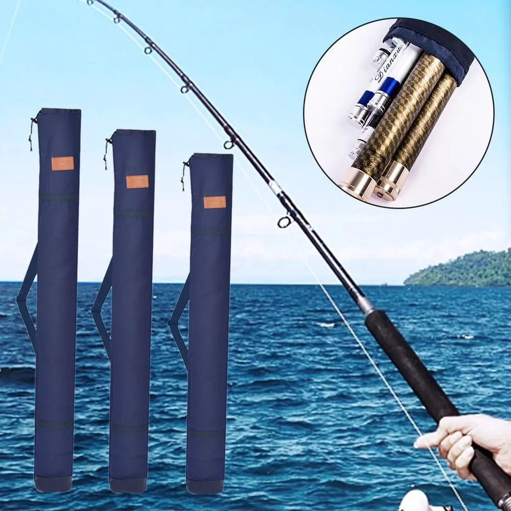 Portable Folding Fishing Rod Bag Multifunctional Fishing Tackle Storage Bag Large Capacity Fishing Gear Accessories Storage Bag